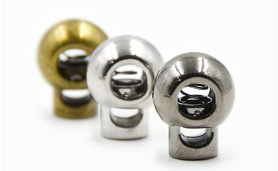 ZJ    高檔金屬彈簧釦  雙孔扣 側面照